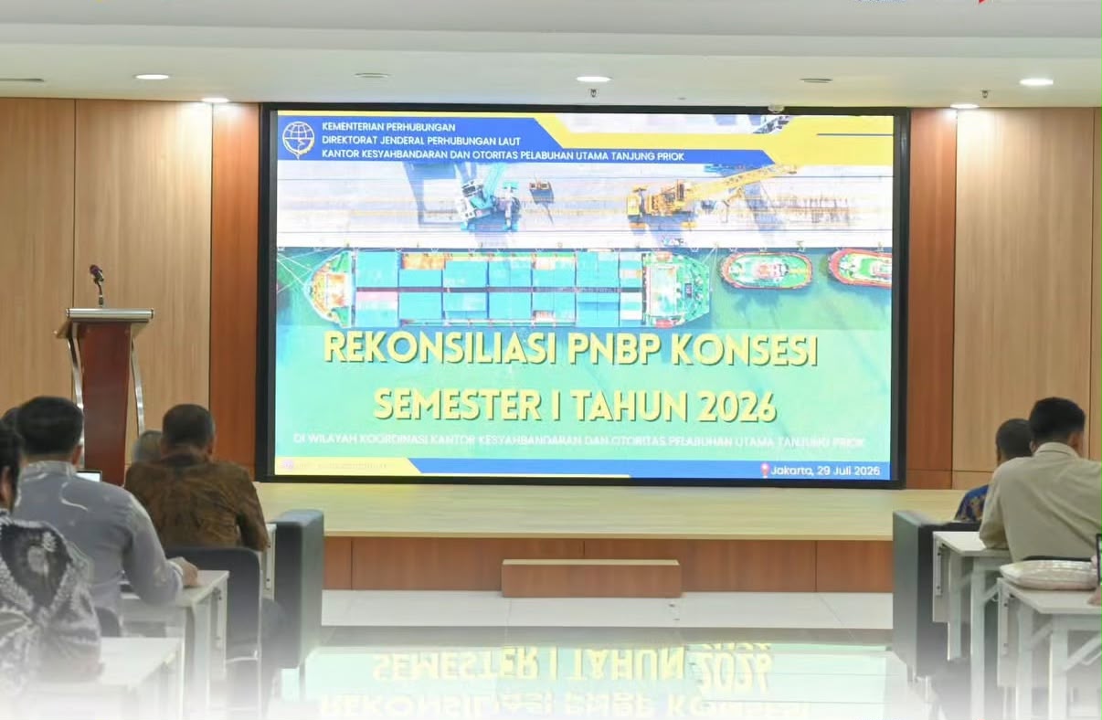 KSOP Utama Tanjung Priok Laksanakan Rekonsiliasi PNBP Konsesi Semester I Tahun 2026 untuk Perkuat Tata Kelola Pelabuhan yang Transparan